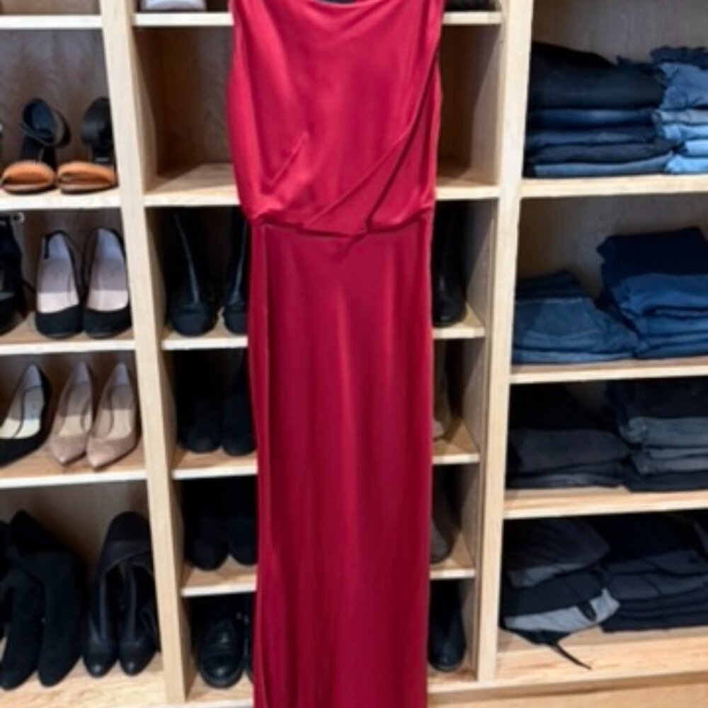 Nili Lotan Red Silk Maxi Dress XS